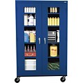 Sandusky See Thru 78H Transport Mobile Clearview Storage Cabinet with 5 Shelves, Blue (TA4V462472-06)