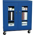 Sandusky See Thru 48H Transport Mobile Clearview Counter Height Cabinet with 3 Shelves, Blue (TA2V362442-06)
