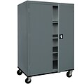 Sandusky 60 Transport Mobile Steel storage Cabinet with 4 Shelves, Charcoal (TA3R462460-02)
