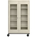 Sandusky 78H Mobile Metal Front Cabinet with 5 Shelves, Putty (TA4M462472-07)