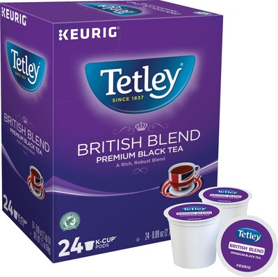 Tetley British Blend Premium Black Tea, Keurig® K-Cup® Pods, 24/Box (GMT6855)