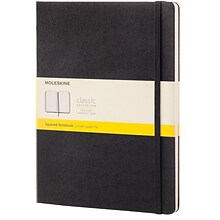 Moleskine Classic Notebook, Hard Cover, X-Large, 7.5 x 9.75, Square Ruled, Black (895292XX)