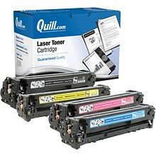 Quill Brand® Remanufactured B/C/Y/M Standard Laser Toner Cartridge Replacement for HP 131A, 4/PK (CF