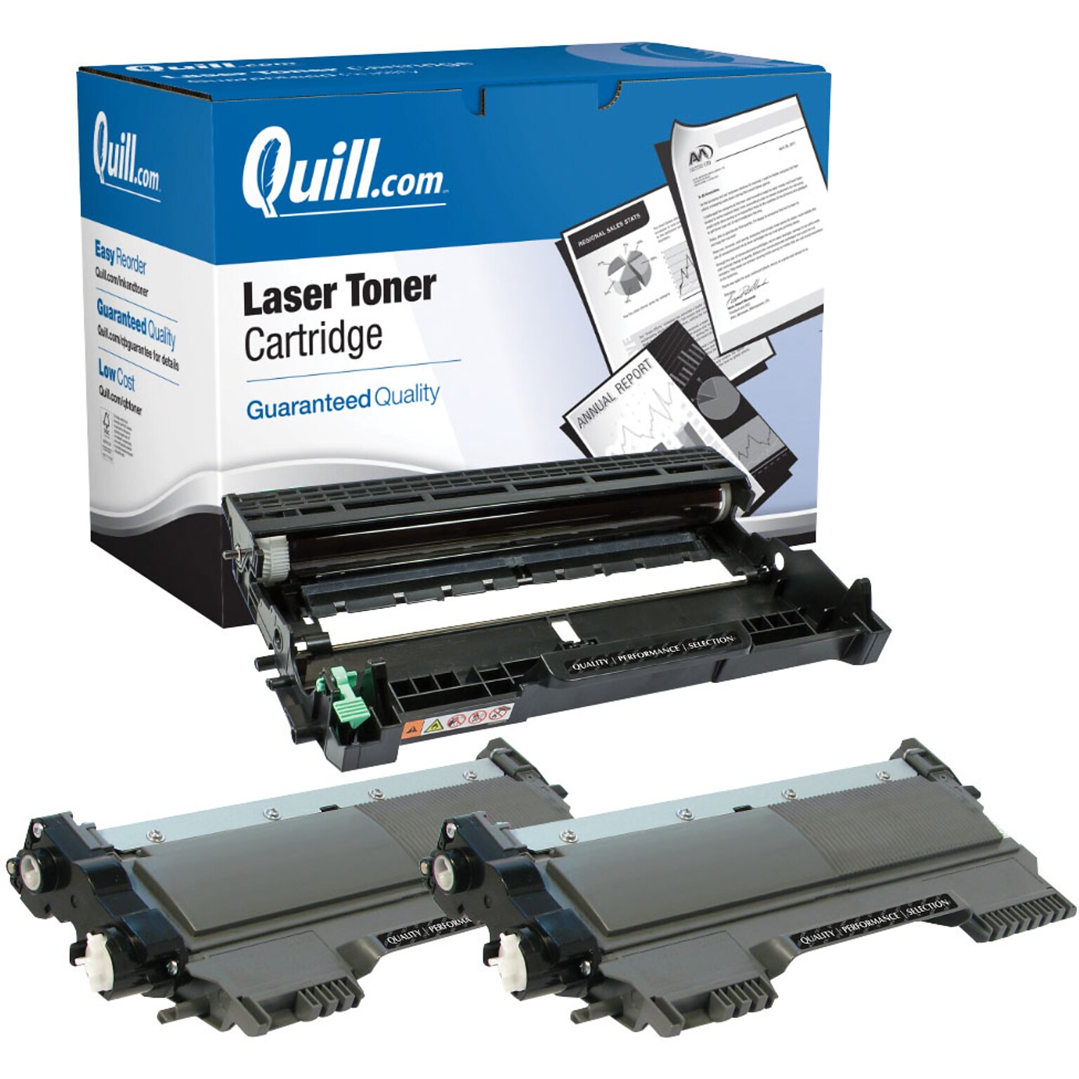 Quill Brand® Remanufactured Black HY Laser Toner Cartridge/Black Standard Yield Drum Replacement for Brother TN450 and DR420