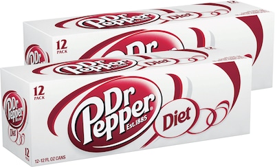 Dr Pepper Diet Original Soda, 12 oz., 24/Carton (78000083163)