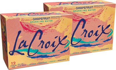 Lacroix Grapefruit Flavored Sparkling Water, 12 oz., 24/Carton (NAV40120)