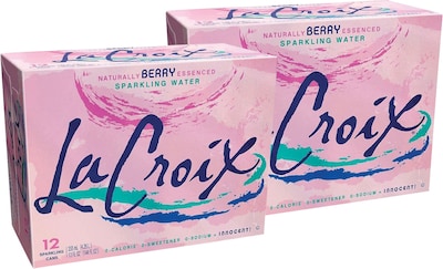 LaCroix Berry Sparkling Water, 12 oz., 24/Carton (NAV40156)