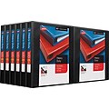 Staples® Heavy Duty 1 3 Ring View Binder with D-Rings, Black, 12/Pack (24664CT)