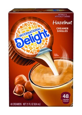 International Delight Hazelnut Dairy Free Liquid Creamer, 0.44 oz., 48/Box (WWI02283)