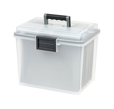 IRIS WeatherPro Portable File Box, Letter Size, Clear (110351)