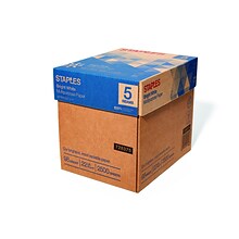 Staples 8.5 x 11 Multipurpose Paper, 22 lbs., 98 Brightness, 2500/Carton (16345-US)