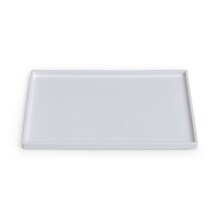 TRU RED™ Slim Stackable Plastic Tray, White (TR55265)