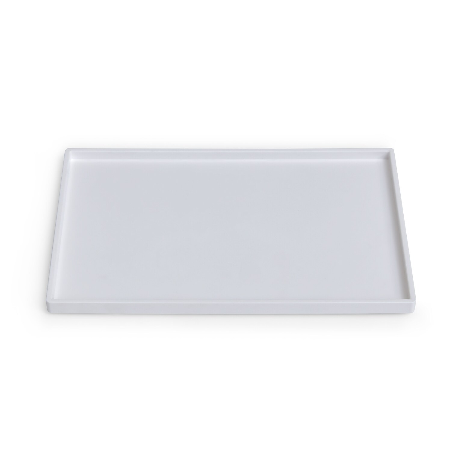 TRU RED™ Slim Stackable Plastic Tray, White (TR55265)