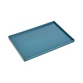 TRU RED™ Slim Stackable Plastic Tray, Teal (TR55268)