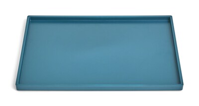 TRU RED™ Slim Stackable Plastic Tray, Teal (TR55268)