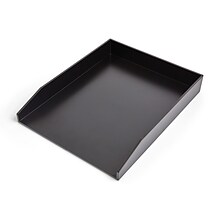 TRU RED™ Front Load Stackable Plastic Letter Tray, Black, 2/Pack (TR55253)
