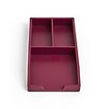 TRU RED™ 3-Compartment Stackable Plastic Desk Organizer, Purple (TR55246)