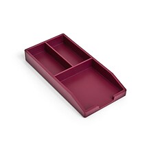 TRU RED™ 3-Compartment Stackable Plastic Desk Organizer, Purple (TR55246)