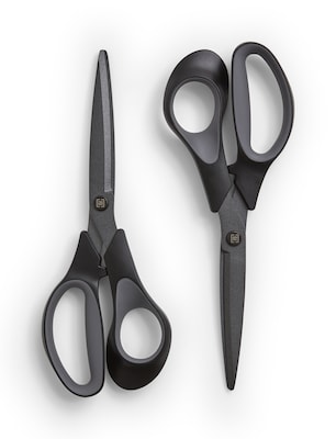 TRU RED™ 8 Non-Stick Titanium Coated Scissors, Straight Handle, 2/Pack (TR55014)