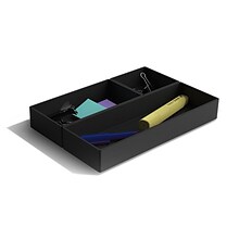 TRU RED™ 3 Piece Plastic Drawer Organizer, Black (TR55295)