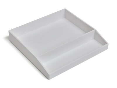 TRU RED™ Divided Stackable Plastic Tray, White (TR55249)