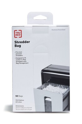TRU RED™ Shredder Bags, 15.8 Gal., 50/Box (22403)
