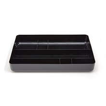 TRU RED™ 7-Compartment Plastic Drawer Organizer, Black (TR55351)