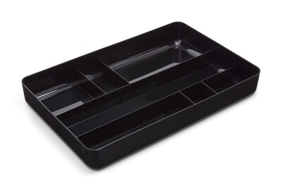 TRU RED™ 7-Compartment Plastic Drawer Organizer, Black (TR55351)