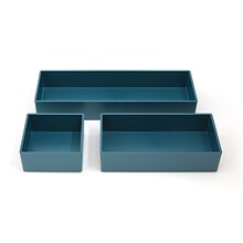 TRU RED™ 3 Piece Plastic Drawer Organizer, Teal (TR55299)