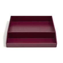 TRU RED™ Divided Stackable Plastic Tray, Purple (TR55251)