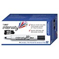 BIC Intensity Bold Tank Dry Erase Markers, Chisel Tip, Black, 12/Pack (32858)