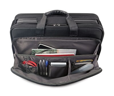 Solo New York Midtown Collection Paramount Laptop Briefcase, Black Polyester (SGB300-4)