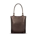Solo New York Brown Leather/Cloth Bucket Tote, 16 (VTA804-3)