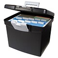 Storex Portable File Storage Box, Letter, Black (STX61502U01C)