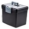 Storex Portable File Storage Box, Letter, Black (STX61502U01C)