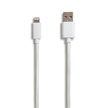 NXT Technologies™ 10 Ft. Braided Lightning to USB Cable, White (NX54351)