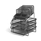 TRU RED™ 10-Compartment Wire Mesh Desk Storage, Matte Black (TR57530)