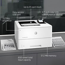 HP LaserJet Enterprise M507n Monochrome Laser Printer with Built-in Ethernet (1PV86A)