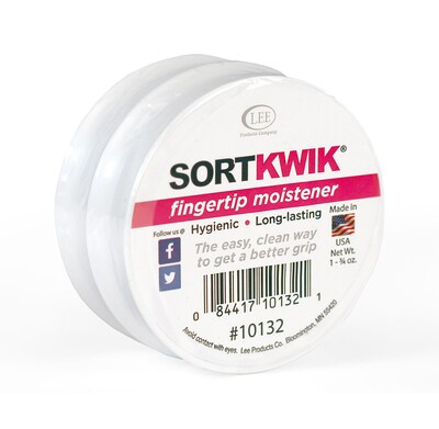Lee Sortkwik® 1.75 oz. Fingertip Moistener, Pink, 2/Pack (10132)