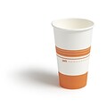 Perk™ Paper Hot Cup, 16 Oz., White/Orange, 500/Carton (PK54368CT)