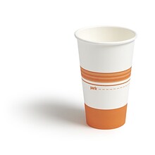 Perk™ Paper Hot Cup, 16 Oz., White/Orange, 500/Carton (PK54368CT)