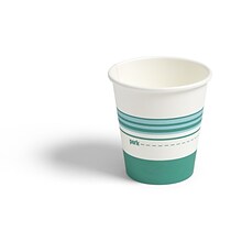 Perk™ Paper Hot Cup, 10 Oz., White/Teal, 500/Carton (PK54366CT)