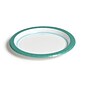 Perk™ Medium-Weight Paper Plates, 8.5", Teal/White, 500/Carton (PK54329CT)