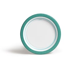 Perk™ Medium-Weight Paper Plates, 8.5, Teal/White, 500/Carton (PK54329CT)