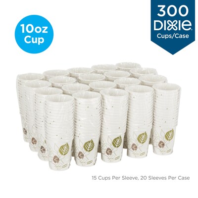 Dixie Pathways Paper Hot Cups, 10 oz., 300/Carton (2340SS1)