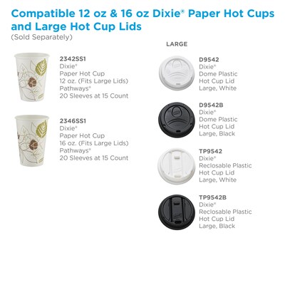 Dixie Pathways Paper Hot Cups, 12 oz., 300/Carton (2342SS1)