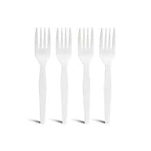 Perk™ Polystyrene Fork, Medium-Weight, White, 300/Pack (PK56401)