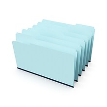 Staples 60% Recycled Heavyweight File Folders, 1/3-Cut Tab, Legal Size, Light Blue, 25/Box (ST621318