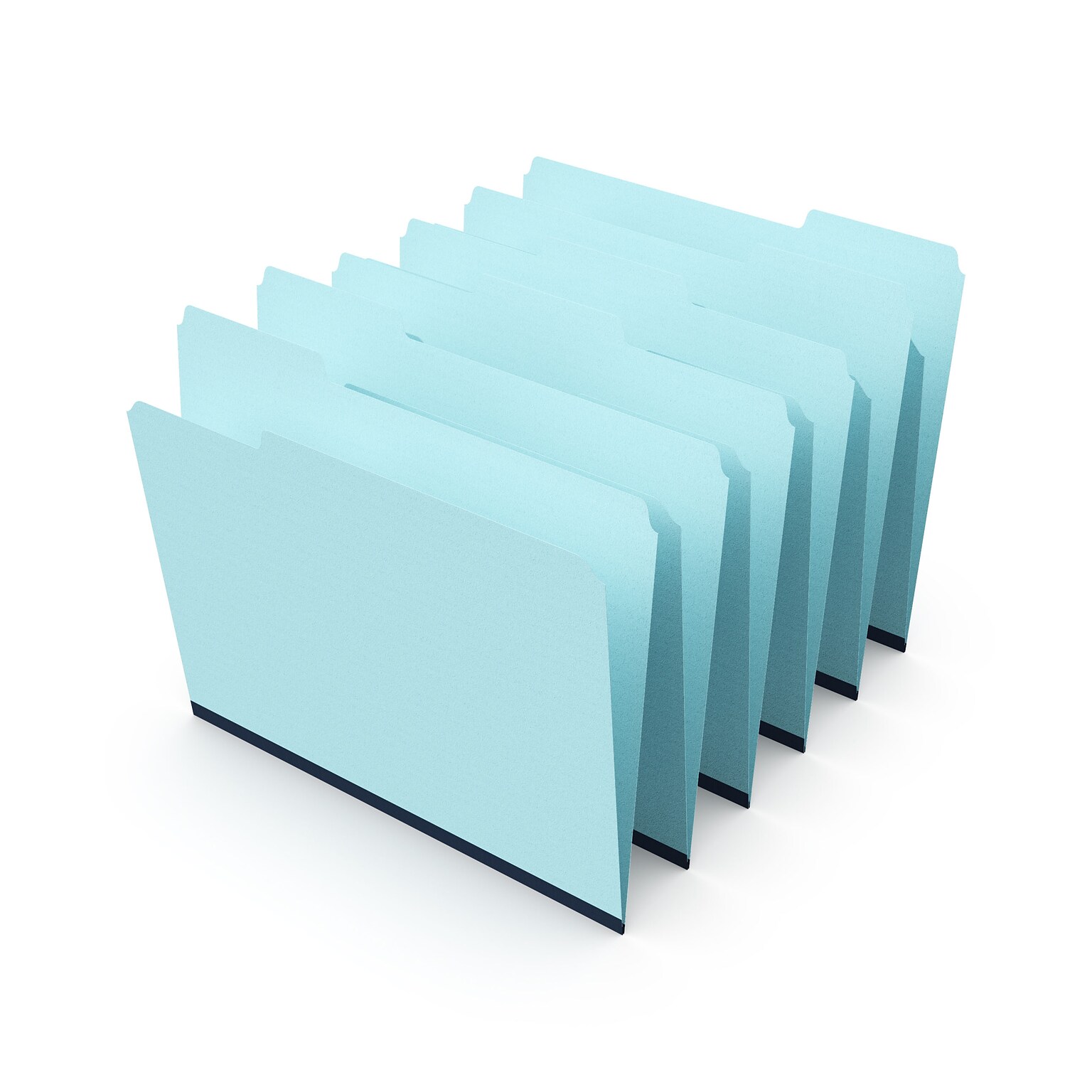 Staples 60% Recycled Heavyweight File Folders, 1/3-Cut Tab, Letter Size, Blue, 25/Box (ST606798)