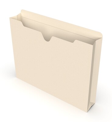 Staples® File Jackets, 2" Expansion, Letter Size, Manila, 50/Box (TR396444)
